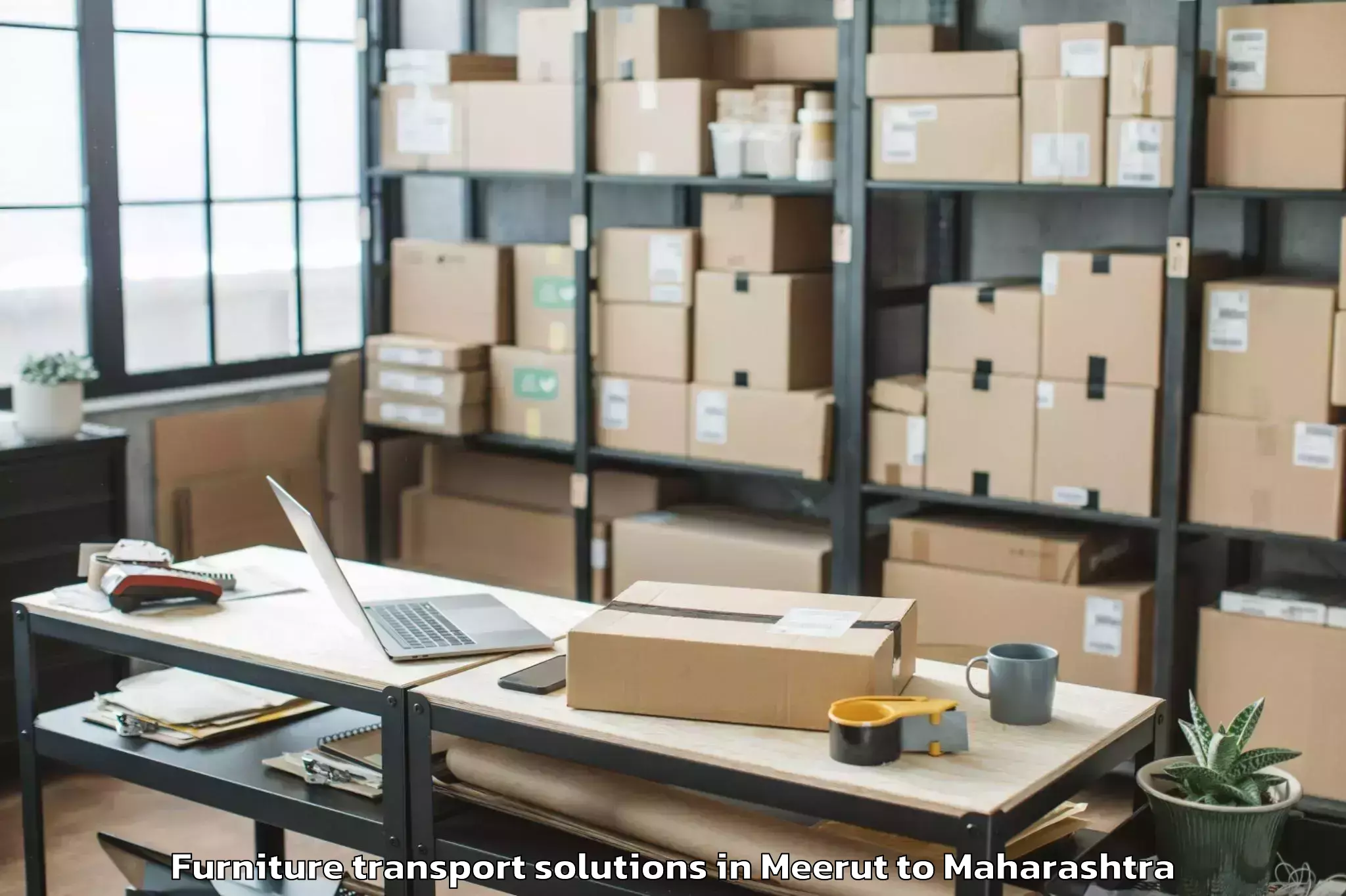 Book Meerut to Kinwat Furniture Transport Solutions Online